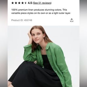 Premium linen shirt green